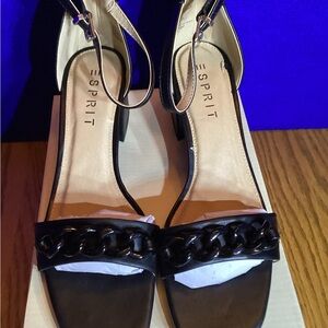 Esprit Black Chain Detail Heels